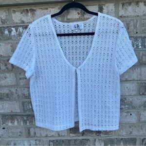 Women's White Crochet Blouse